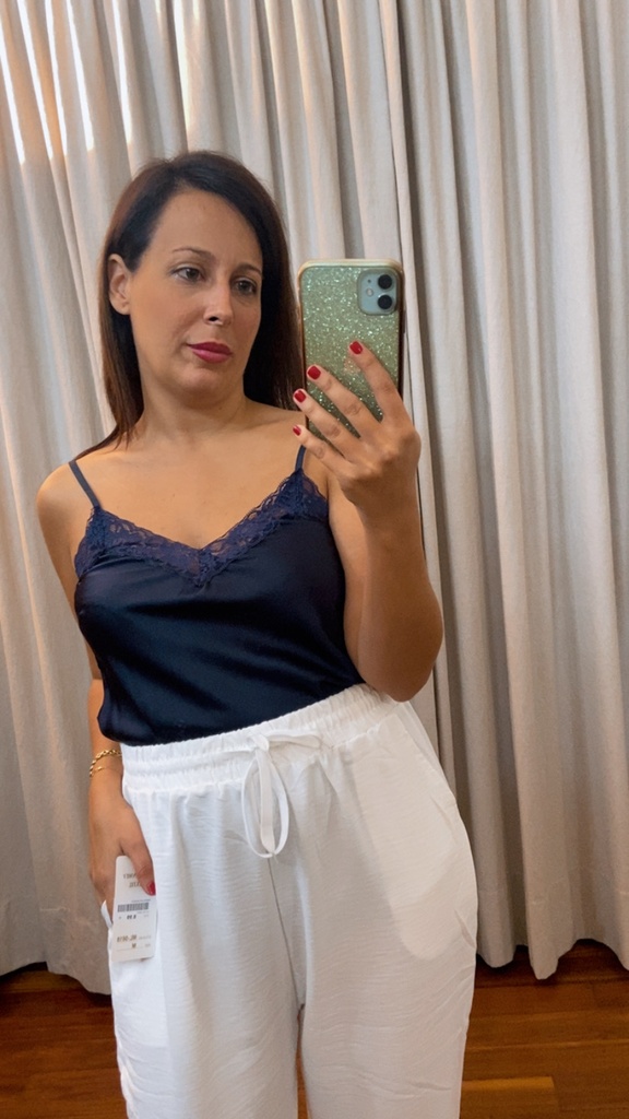 Lencera encaje azul