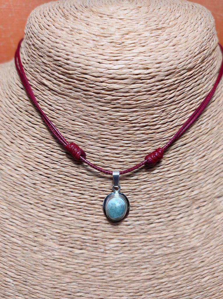 Colgante de Larimar rustico