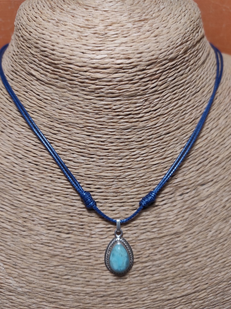 Colgante Larimar rustico