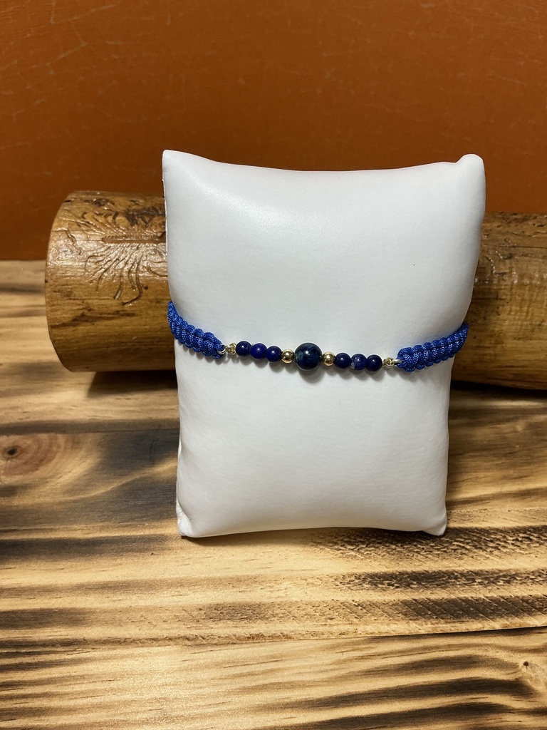 Pulsera Lapislázuli de macrame