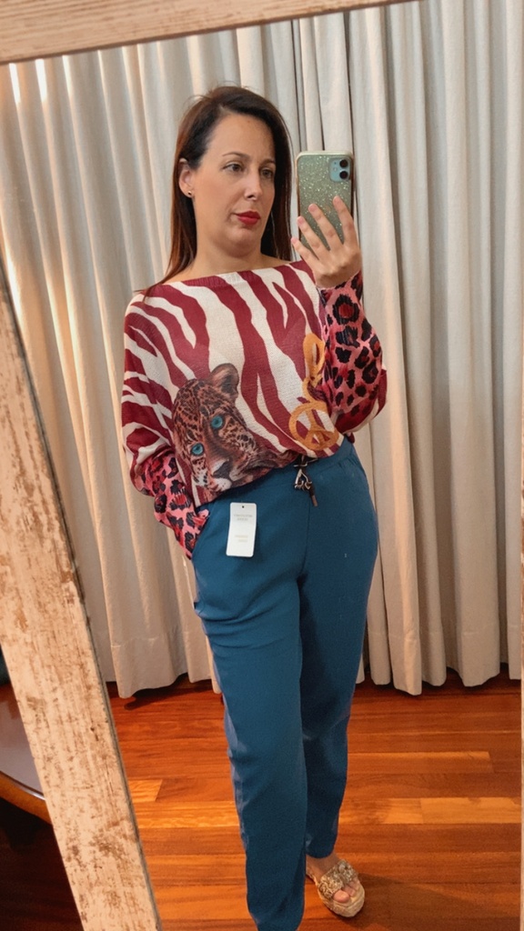 Pantalón casual azul intenso