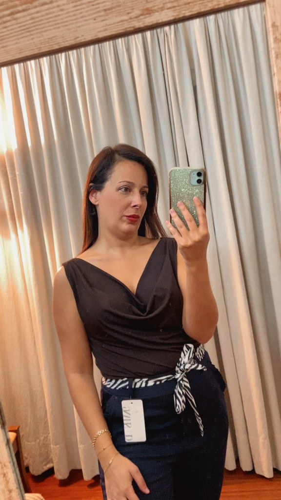 Blusa fruncida chocolate