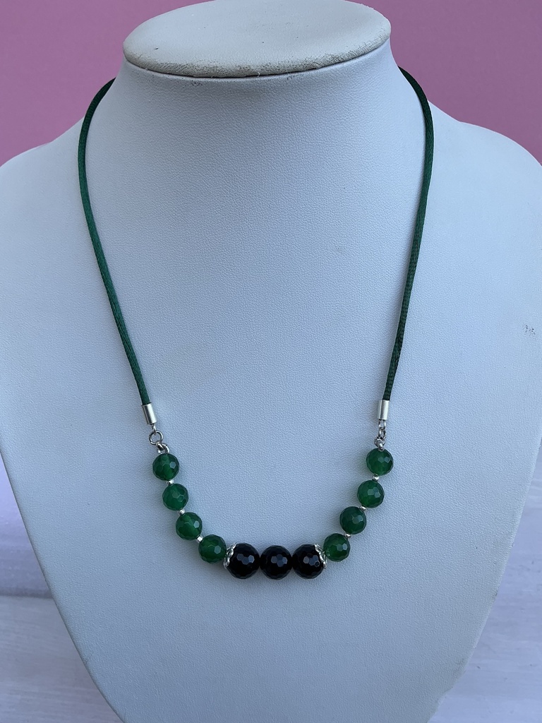 Collar Aventurina Verde y Onice