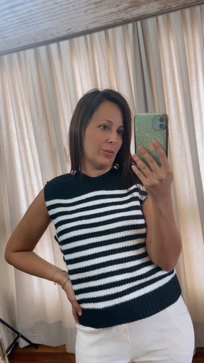 Chaleco/blusa de rayas