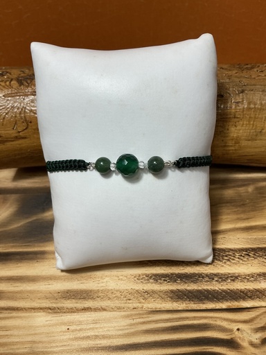[25PUAV27101] Pulsera Aventurina Verde de macrame