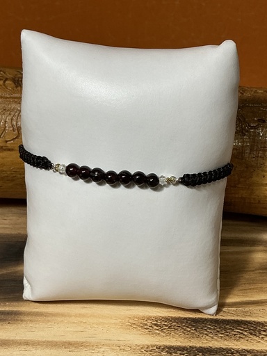 [25PUGR28102] Pulsera Granate de Macrame