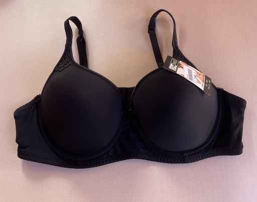 [R248822] Sujetador con detalle encaje negro copa C
