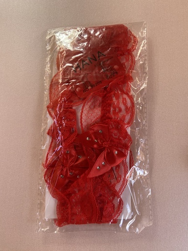 [CO252908MUO] Liguero encaje con detalles rojo