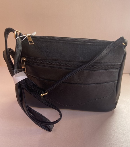 [BO25M7071MUO] Bandolera cremallera negra