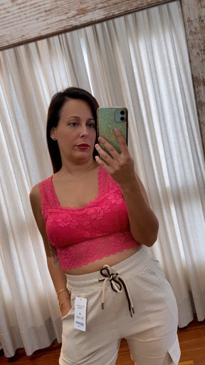 [R25058] Top encaje fucsia