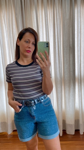 Pantalón corto brillo