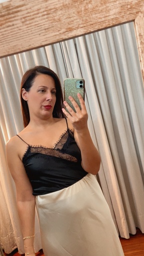 [R250045MUO] Lencera encaje negra