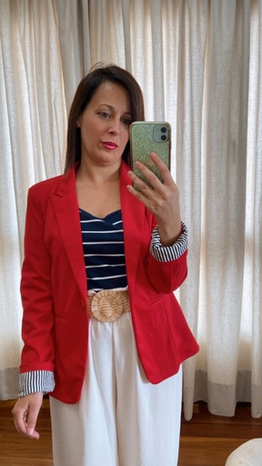 Chaqueta básica Roja Pasión 