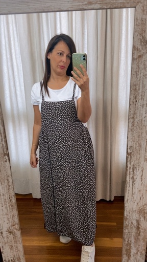 [R255186] Pichi estampado con flores con camiseta